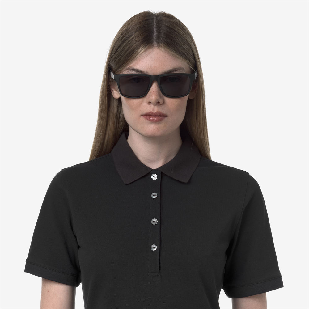 Grey Women's Rectangular Sportive Sunglasses with K-Way Logo 02