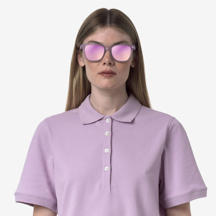 Gafas de sol deportivas rectangulares violetas para mujer 1