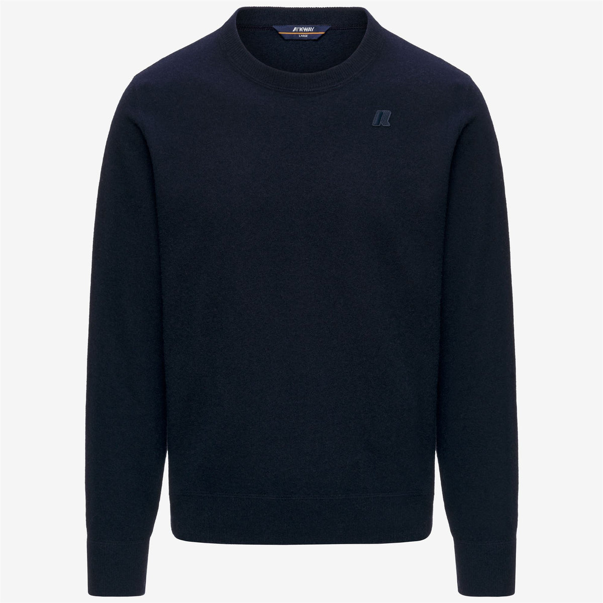 Knitwear_Man_SEBASTIEN FLEECE STITCH_Pull Over_Blue Depth - Commercial 1