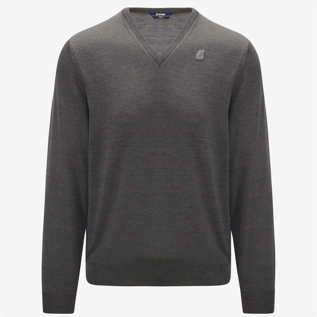 Knitwear_MAN_ANTOINE MERINO_Pull Over_Grey Md Mel - Grey Md Steel - Commercial 1