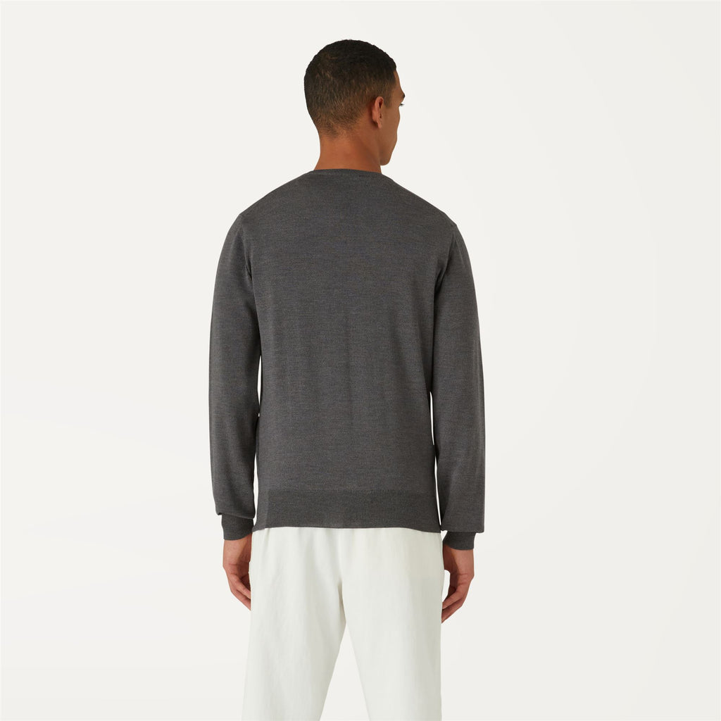 Knitwear_MAN_ANTOINE MERINO_Pull Over_Grey Md Mel - Grey Md Steel - Commercial 6