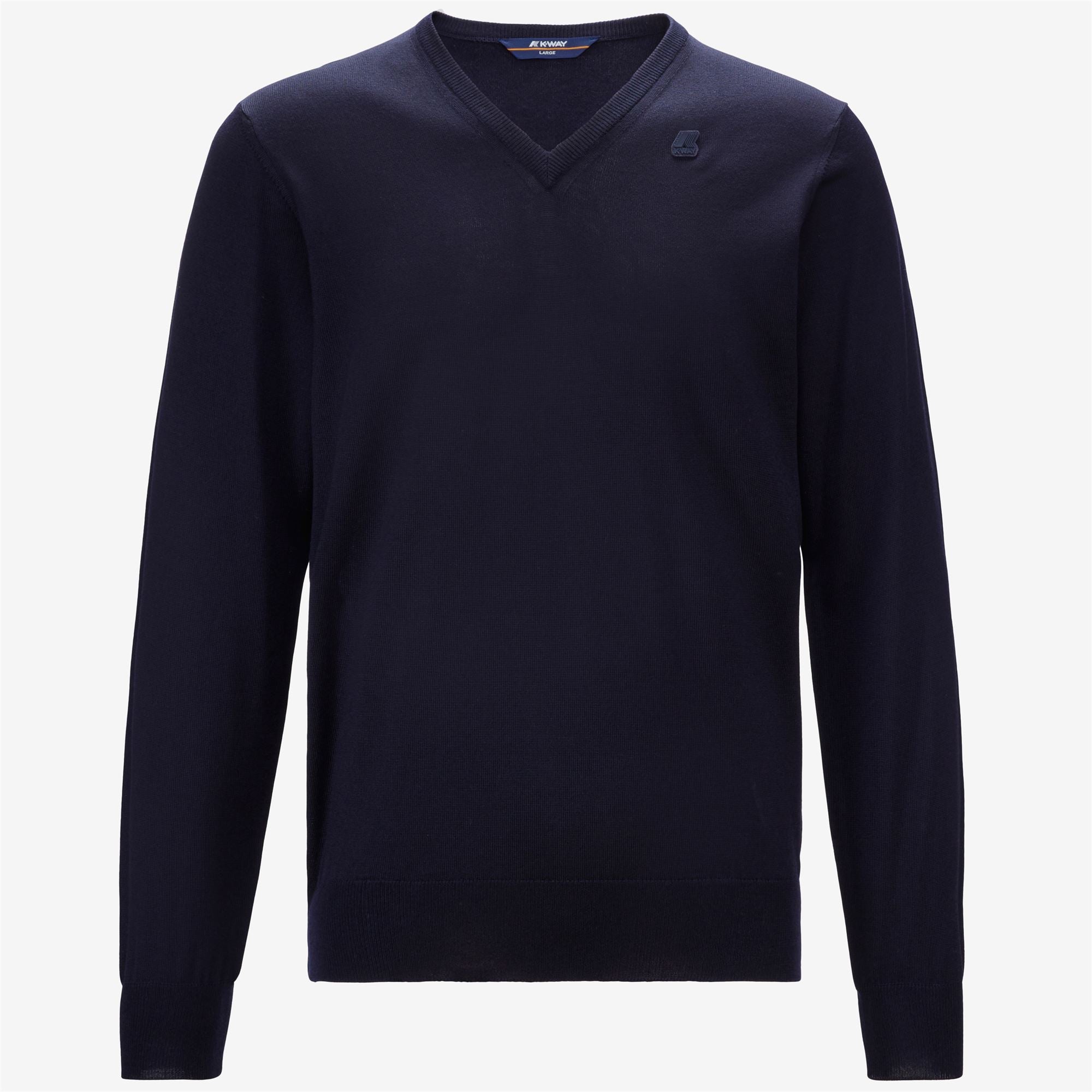 Knitwear_MAN_ANTOINE MERINO_Pull Over_Blue Depth - Commercial 1