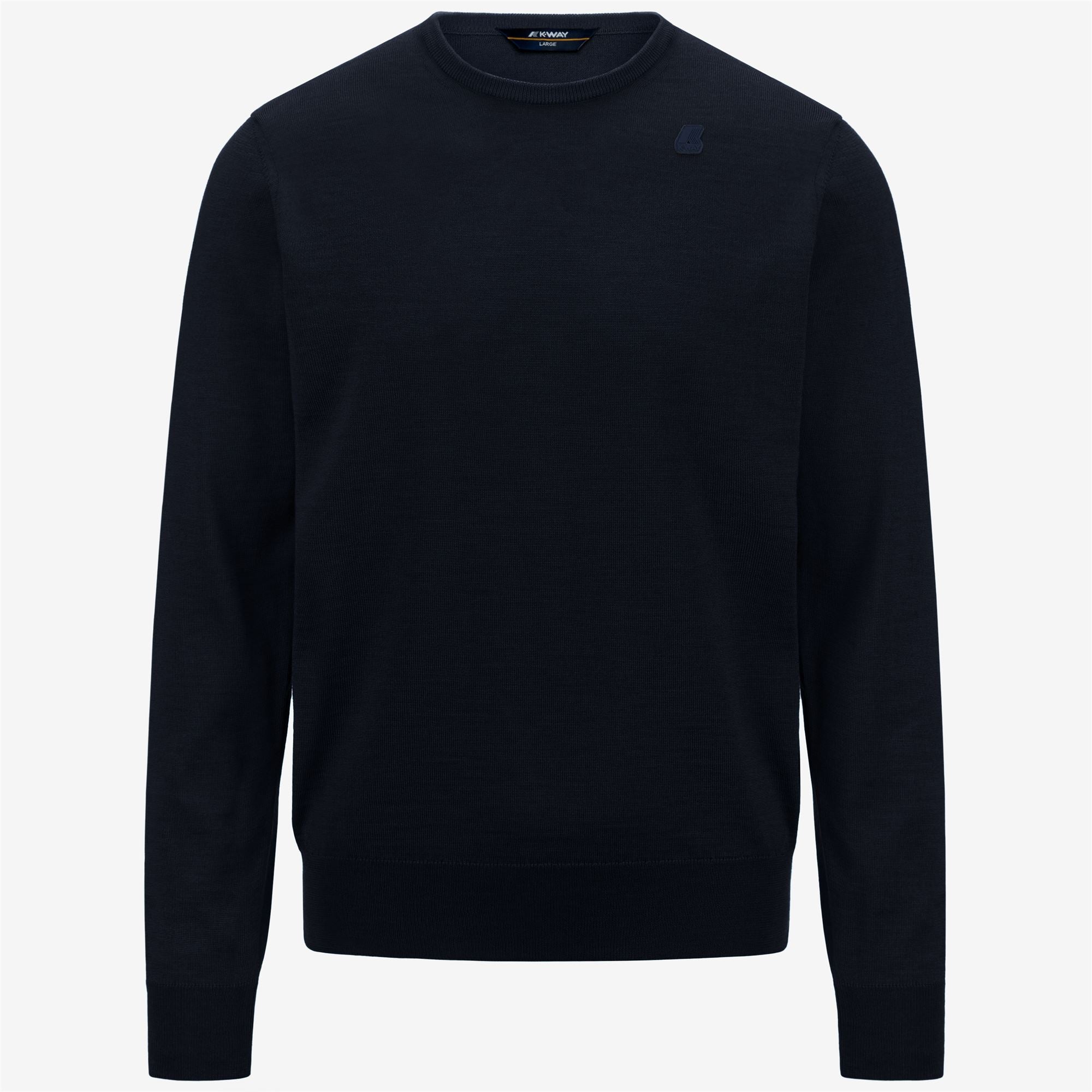 Knitwear_MAN_SEBASTIEN MERINO_Pull Over_Blue Depth - Commercial 1
