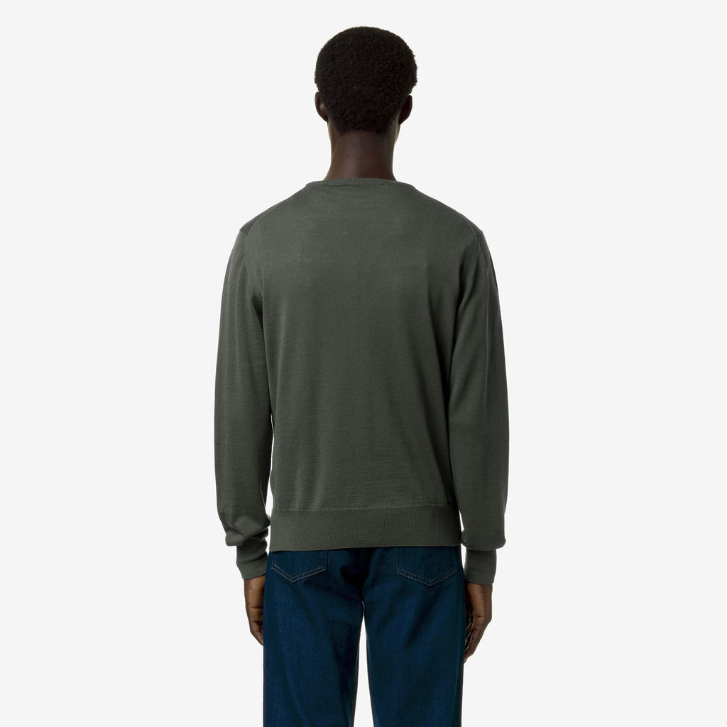 Knitwear_MAN_SEBASTIEN MERINO_Pull Over_GREEN BLACKISH - Commercial 6