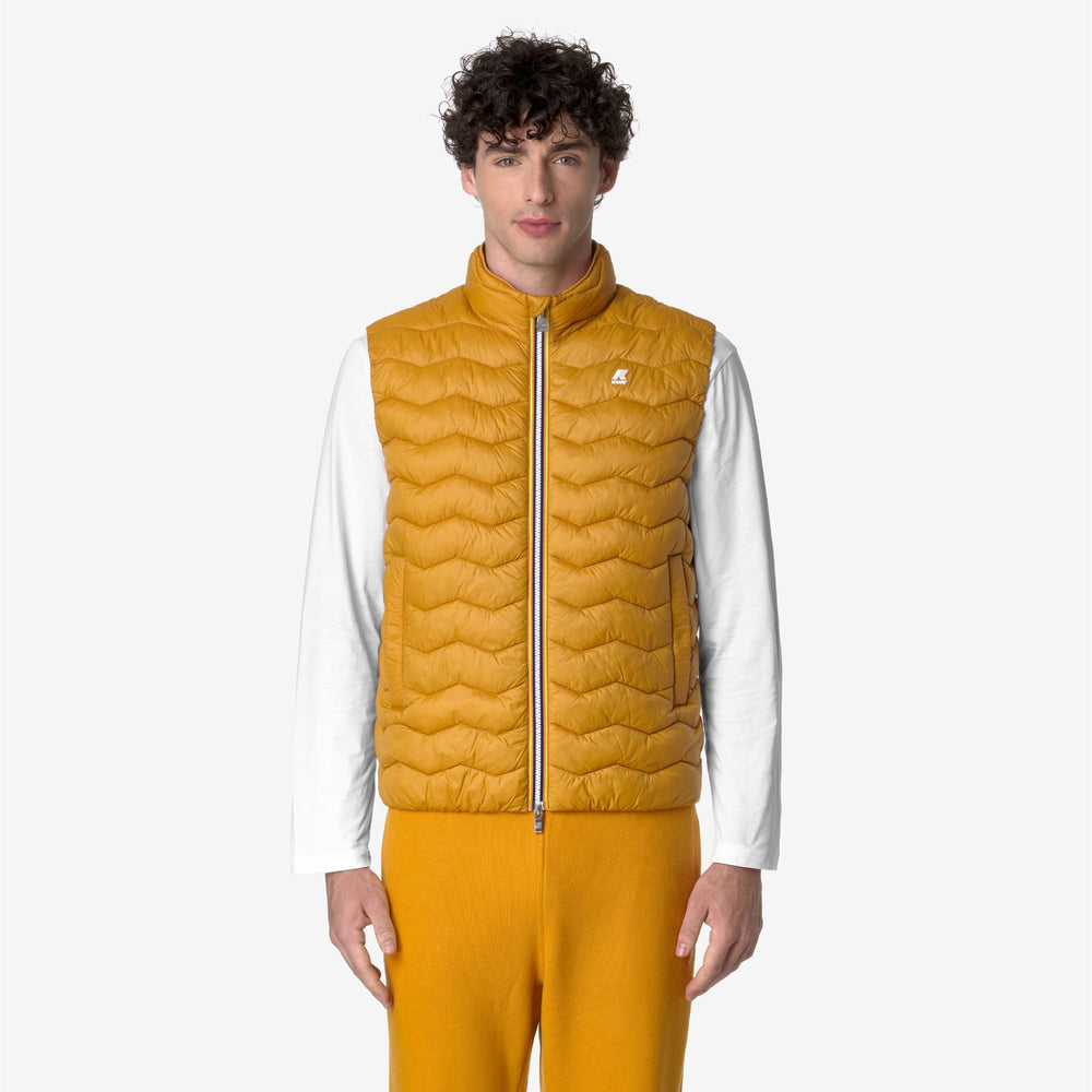 Yellow Men's Eco-Friendly Quilted Vest for City Wear 02