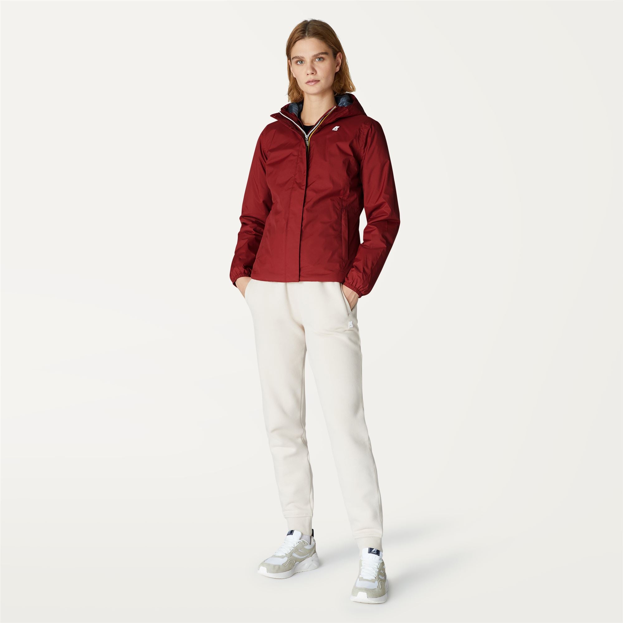 Jackets_Woman_LILY MICRO RIPSTOP MARMOTTA_Short_Red Dk Tomato - Blue Depth - Commercial 4