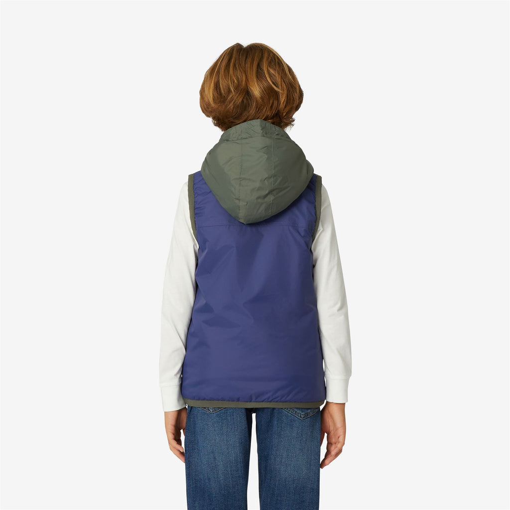 Jackets_Kid unisex_P. LE VRAI 3.0 ORLAN ORSETTO_Vest_Blue M-Green B-Ecru - GREEN BLACKISH  - Blue Medieval - Commercial 6