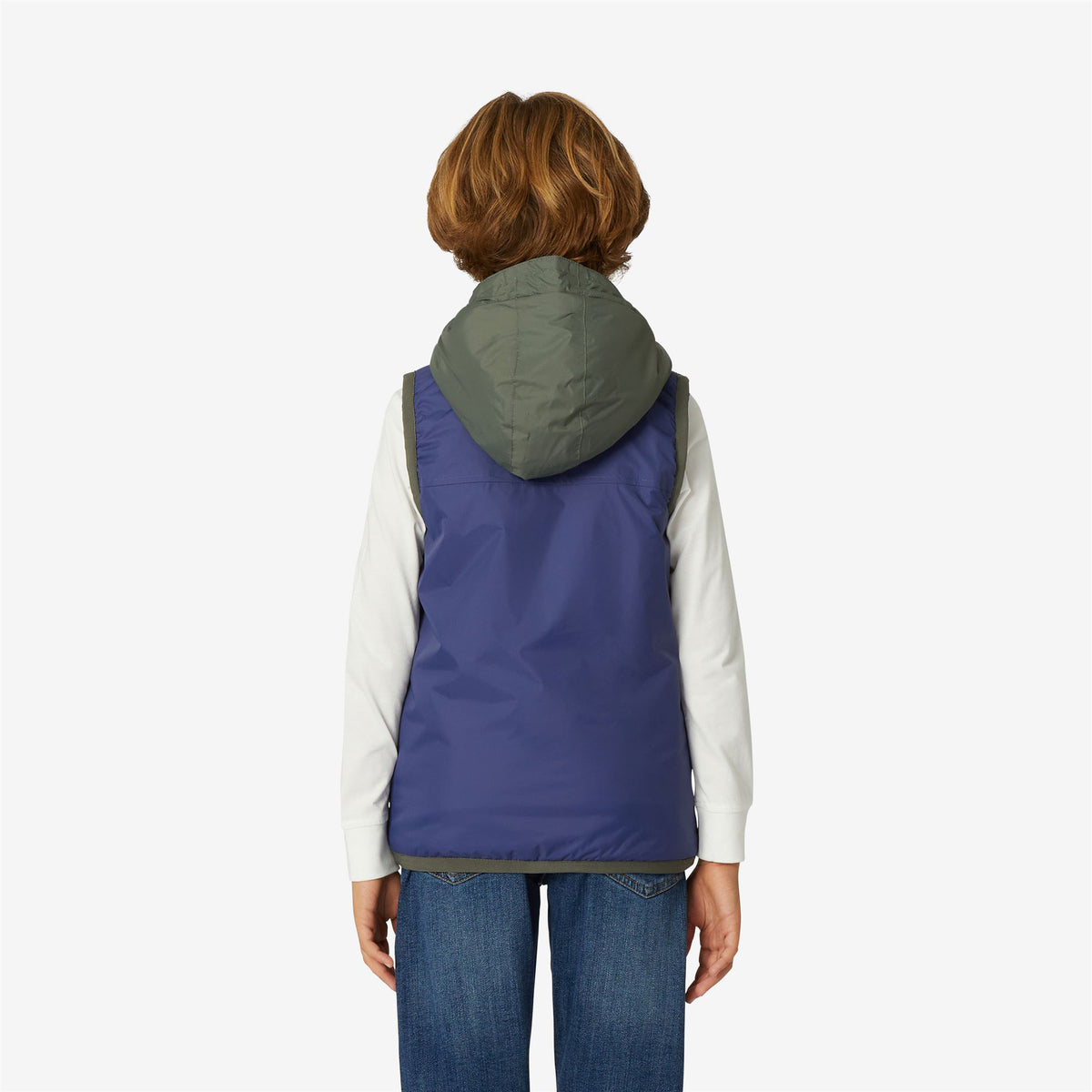 Jackets_Kid unisex_P. LE VRAI 3.0 ORLAN ORSETTO_Vest_Blue M-Green B-Ecru - GREEN BLACKISH  - Blue Medieval - Commercial 6