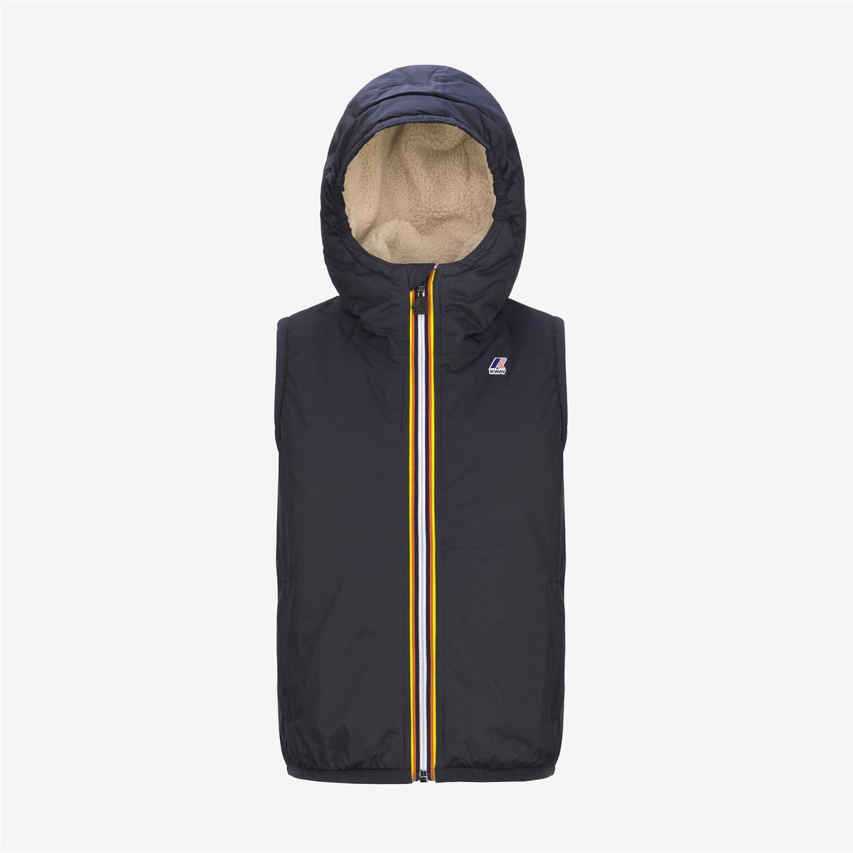 Jackets_Kid unisex_P. LE VRAI 3.0 ORLAN ORSETTO_Vest_Blue Depht-Ecru - Blue Depht - Commercial 1