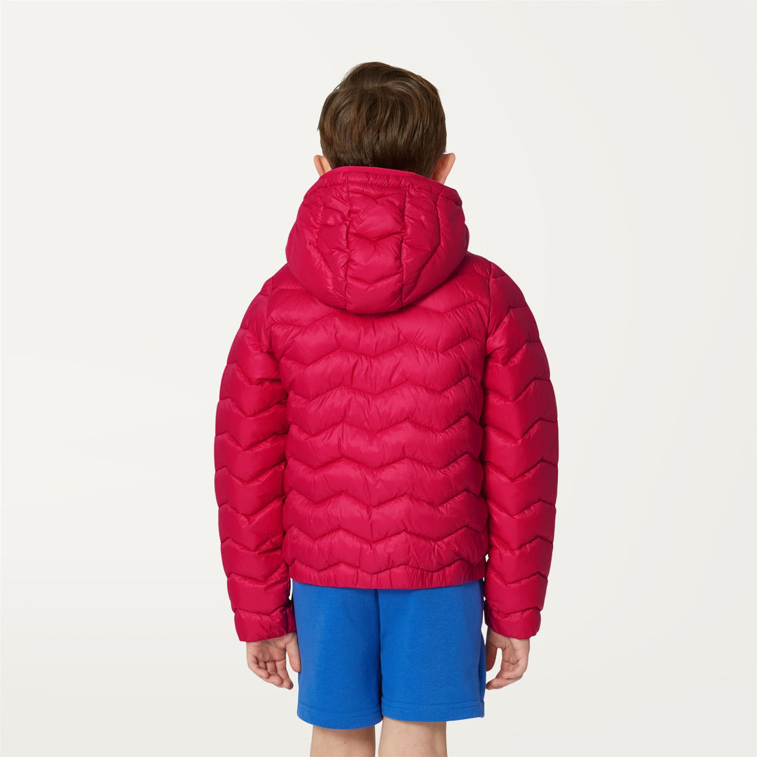 Jackets Boy P. JACK QUILTED WARM Short RED BERRY Dressed Front Double		