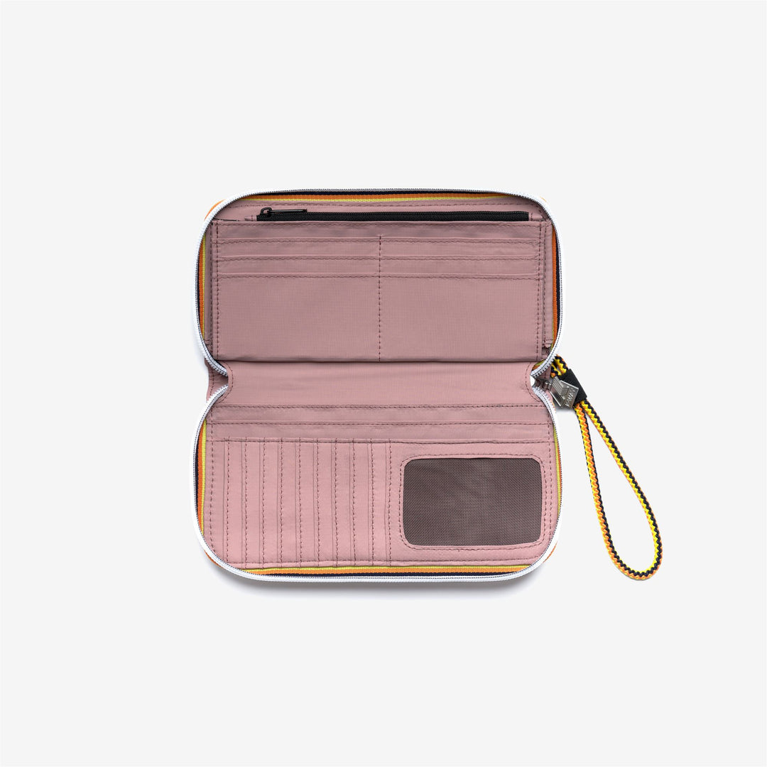 Portafoglio unisex impermeabile rosa con cerniera e scomparti per carte main