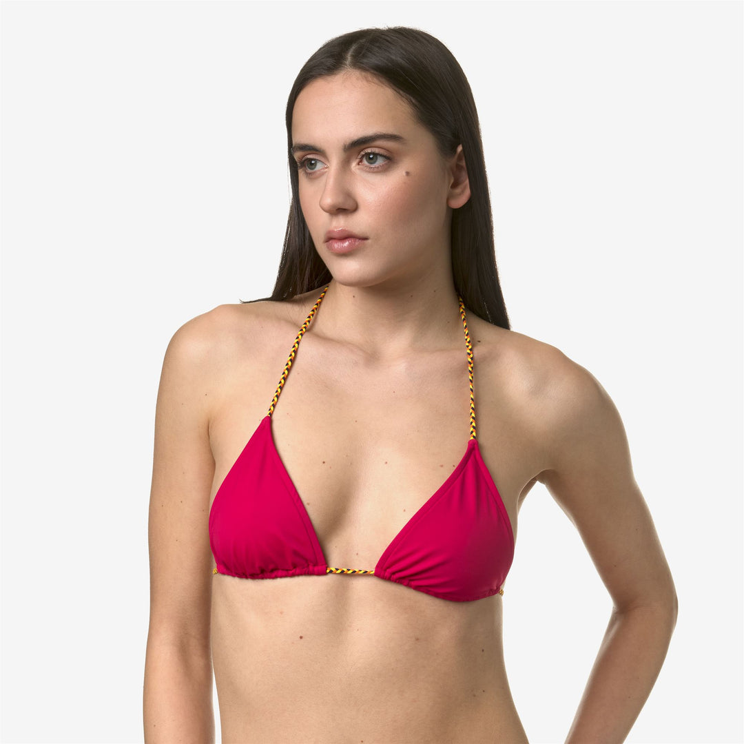 Bikini St Tropez para mujer en rojo rubí con Lycra de secado rápido main