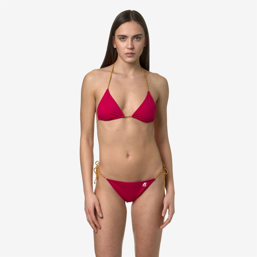 Bikini St Tropez para mujer en rojo rubí con Lycra de secado rápido main