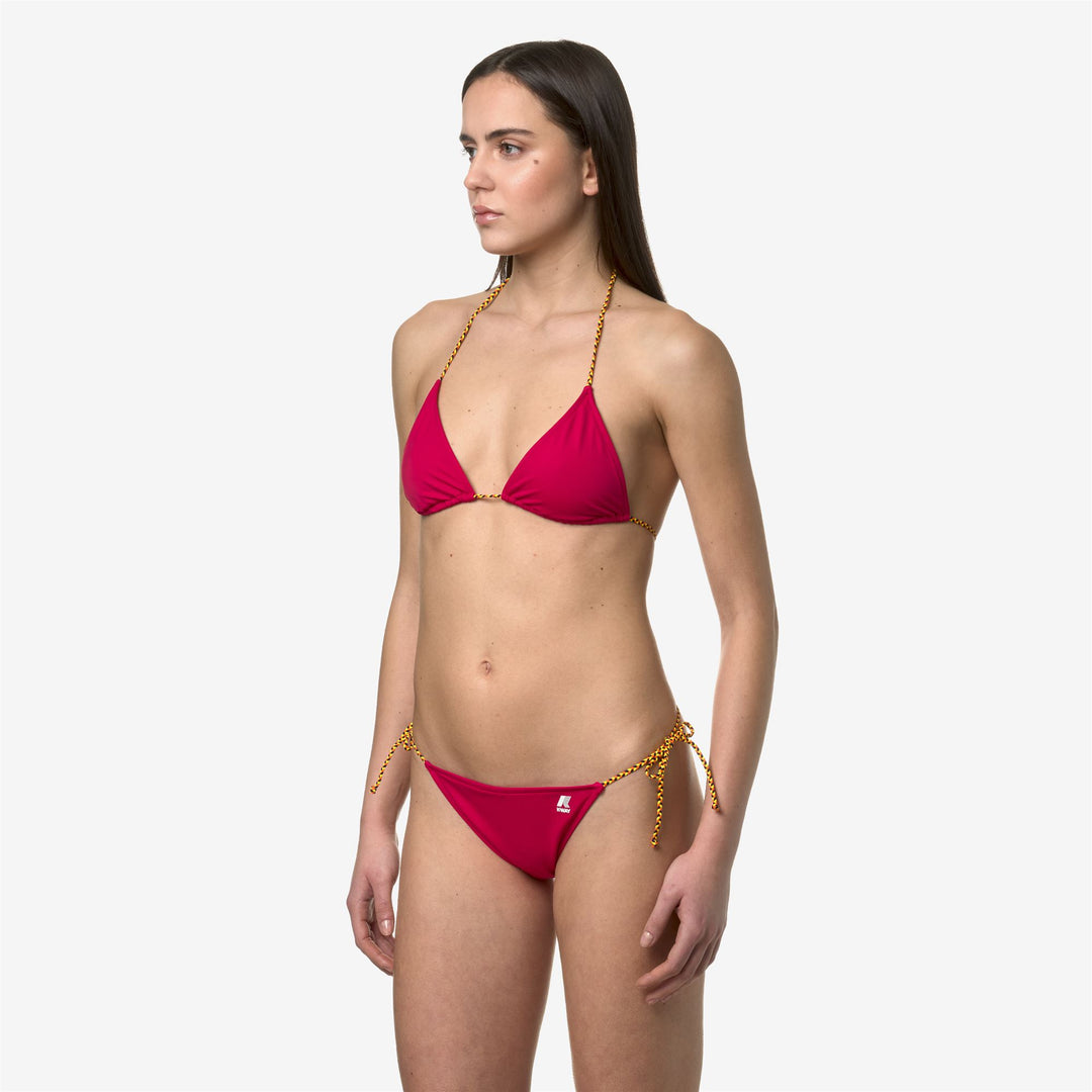 Bikini St Tropez para mujer en rojo rubí con Lycra de secado rápido main