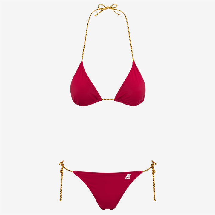 Bikini St Tropez para mujer en rojo rubí con Lycra de secado rápido 1