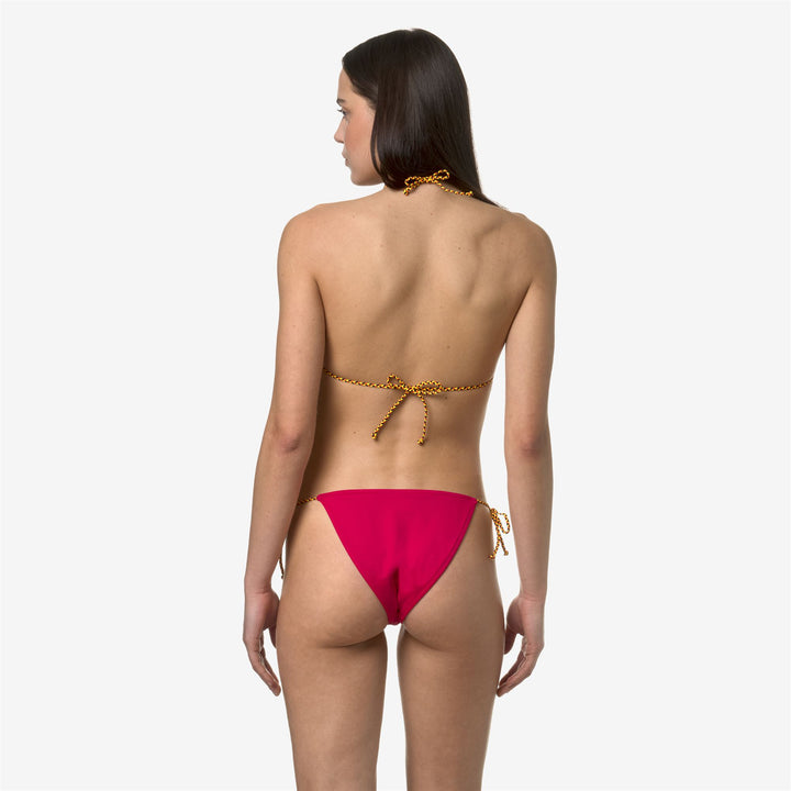 Bikini St Tropez para mujer en rojo rubí con Lycra de secado rápido 5