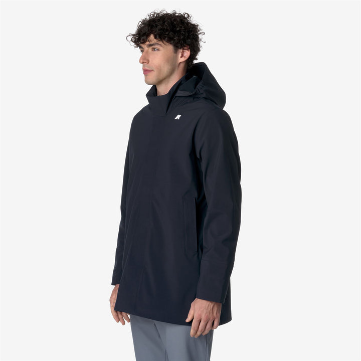 Blue Depth Men's Warm Mid Jacket with Detachable Hood 5