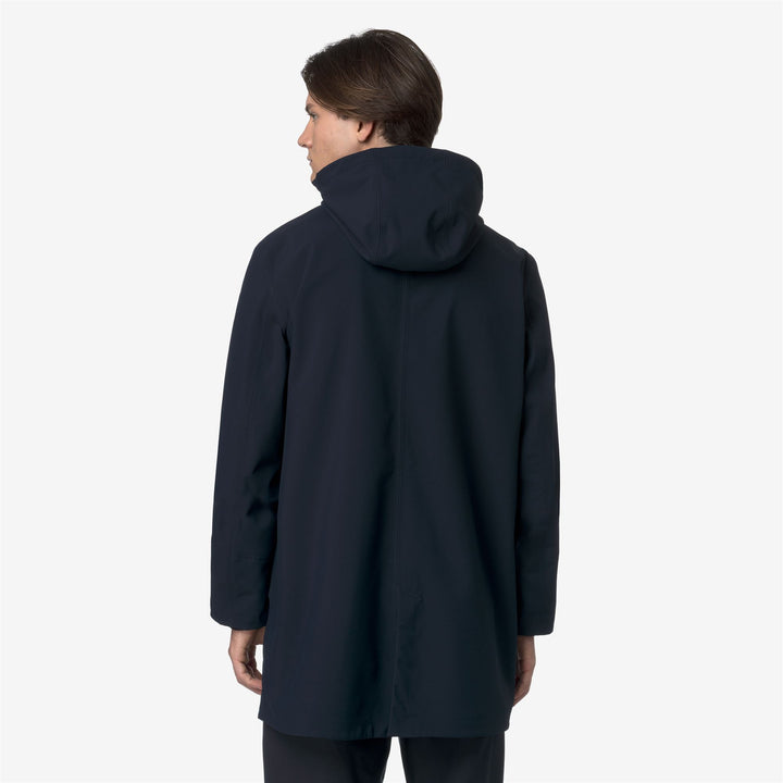 Chaqueta Térmica Azul Profundo para Hombre con Capucha Desmontable 6