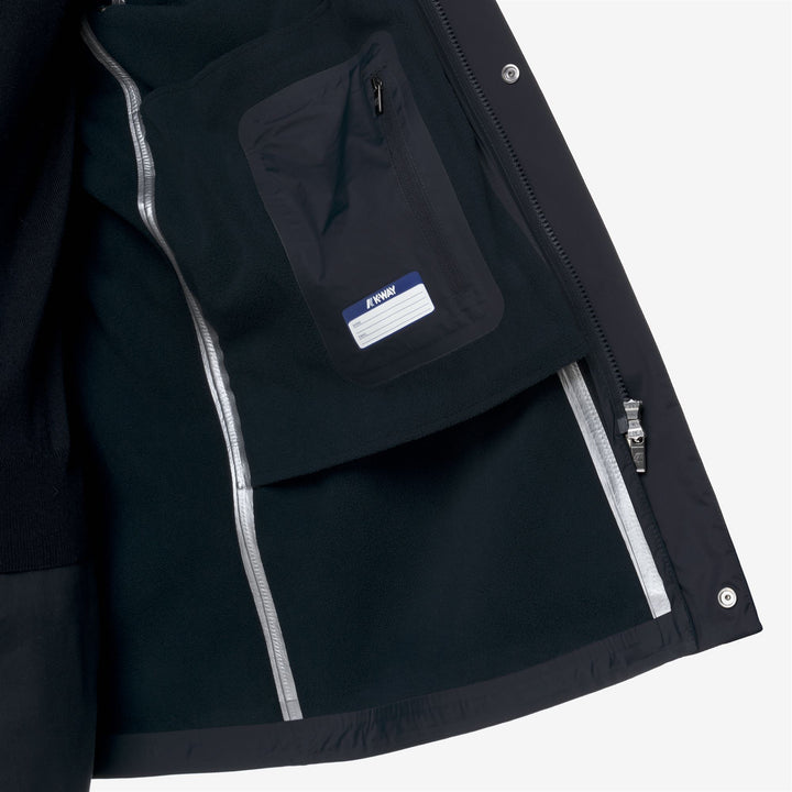 Blue Depth Men's Warm Mid Jacket with Detachable Hood 3
