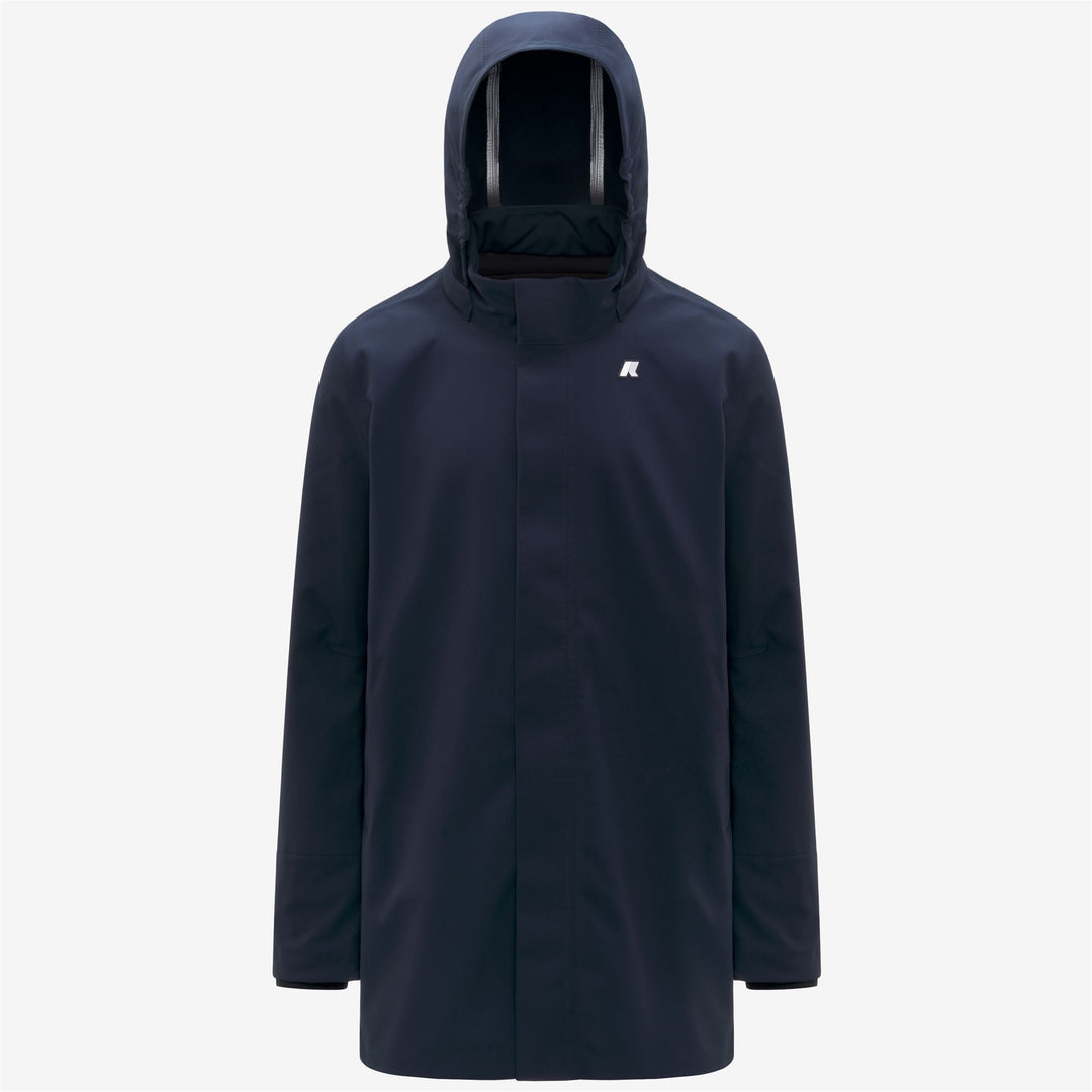 Blue Depth Men's Warm Mid Jacket with Detachable Hood 01