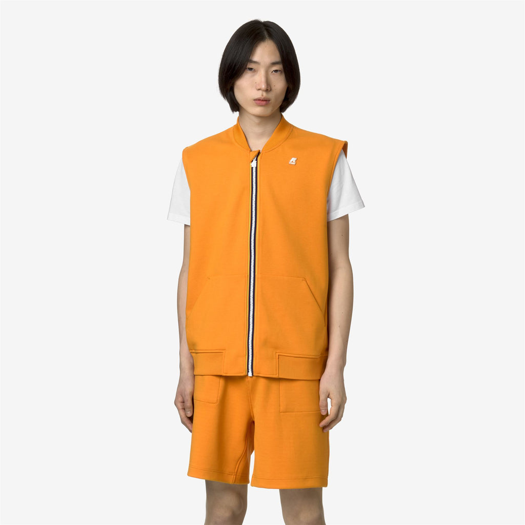 Fleece_Man_SANDOR LIGHT SPACER_Vest_Orange Md - Commercial 4