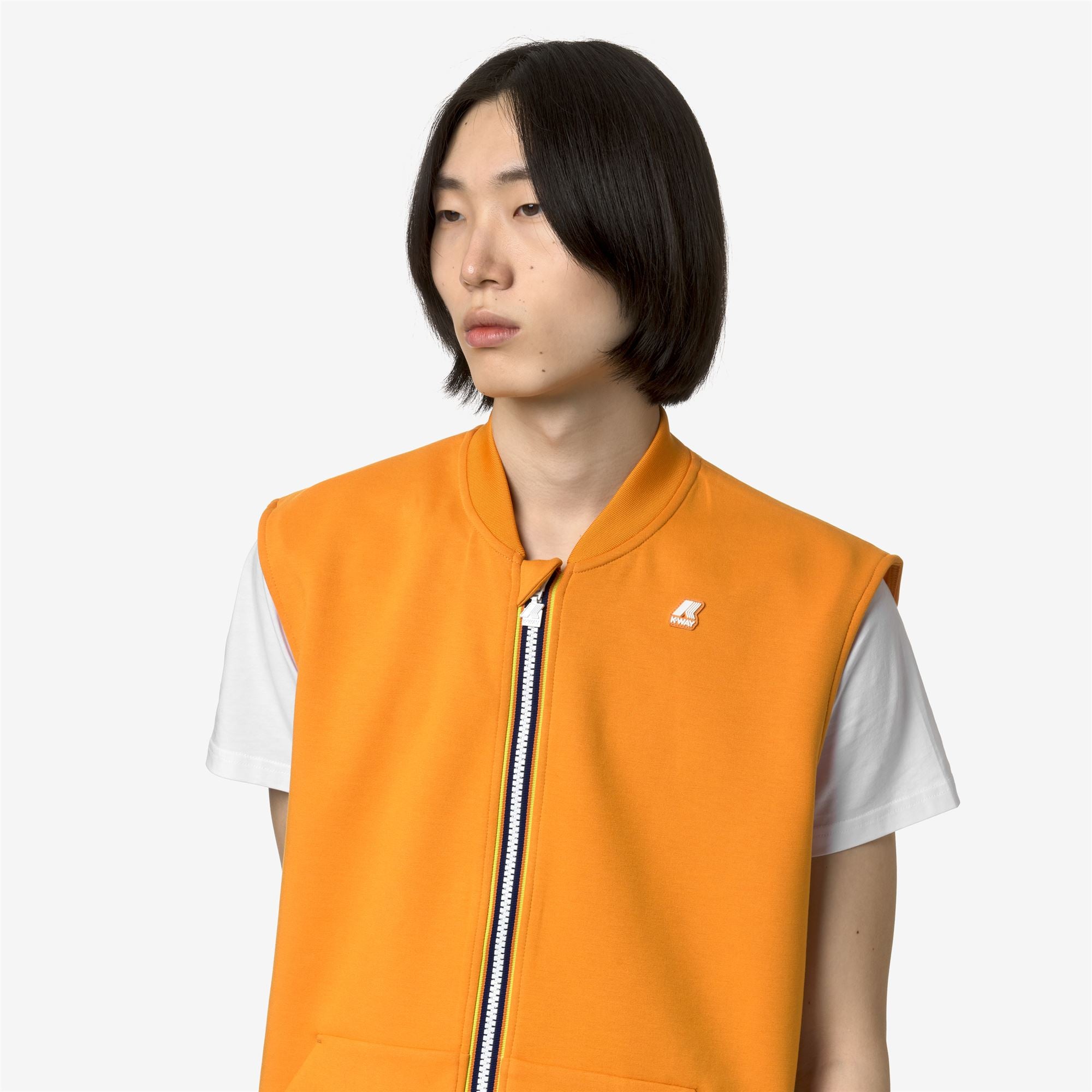 Fleece_Man_SANDOR LIGHT SPACER_Vest_Orange Md - Commercial 7