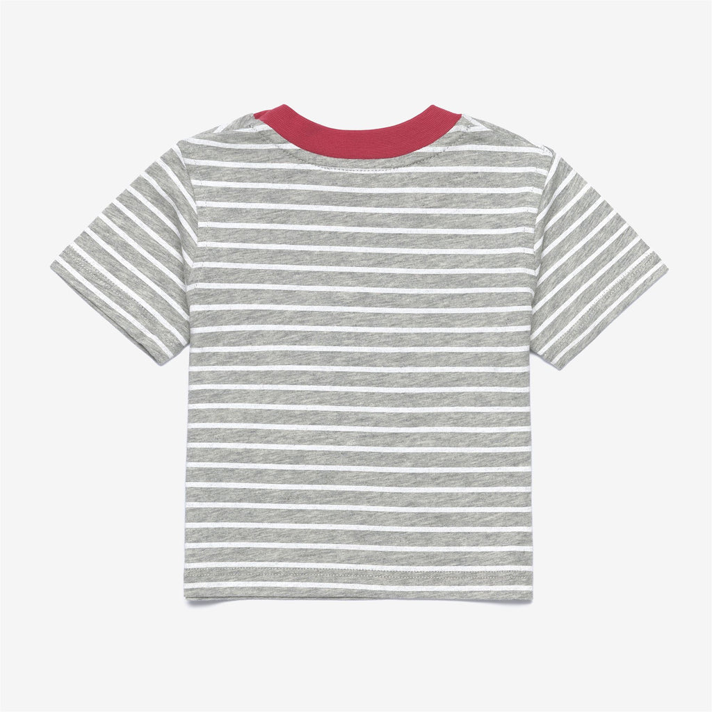 T-Shirts & Top_Kid unisex_E. PETE STRIPES_T-Shirt_AHZ - White - DK PINK - Commercial 2