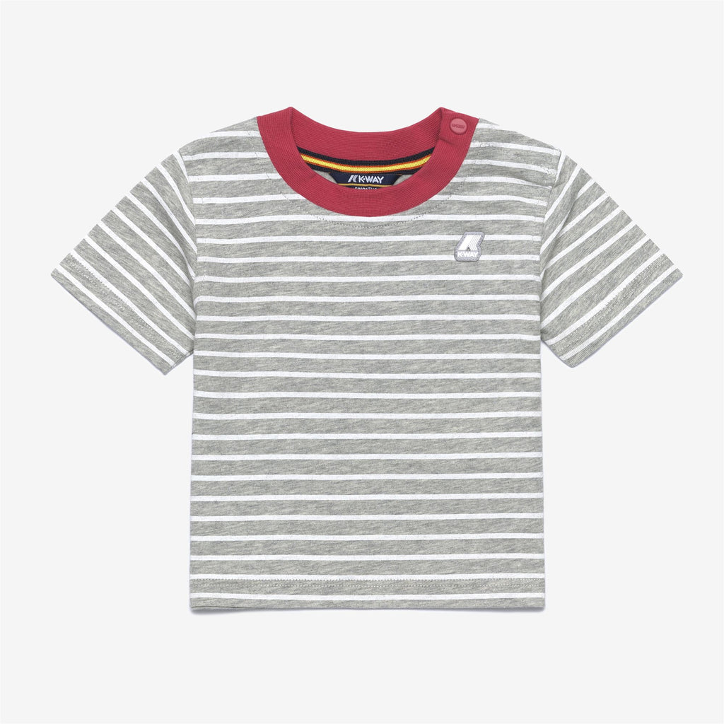 T-Shirts & Top_Kid unisex_E. PETE STRIPES_T-Shirt_AHZ - White - DK PINK - Commercial 1