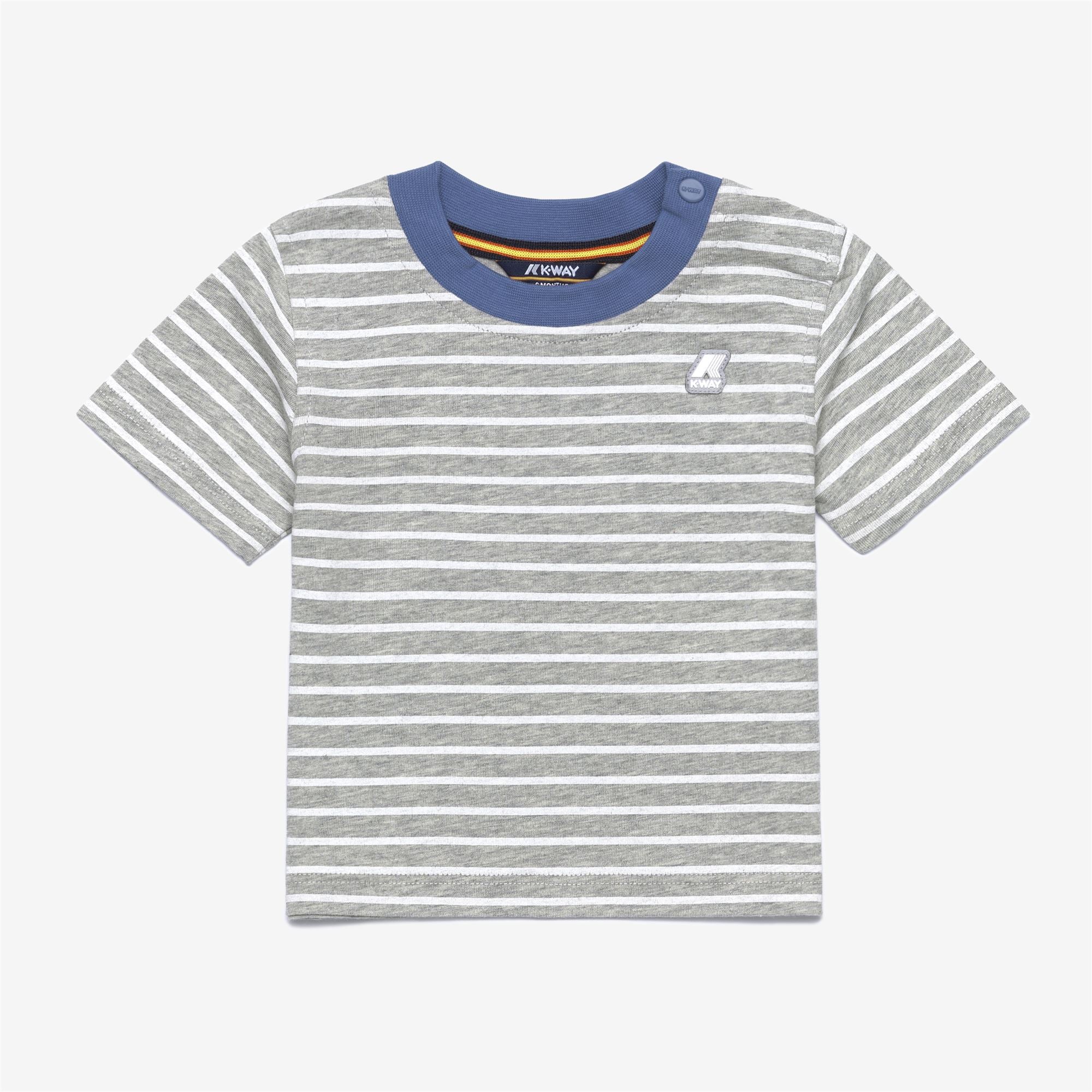 T-Shirts & Top_Kid unisex_E. PETE STRIPES_T-Shirt_AHZ - White - Blue Fiord - Commercial 1