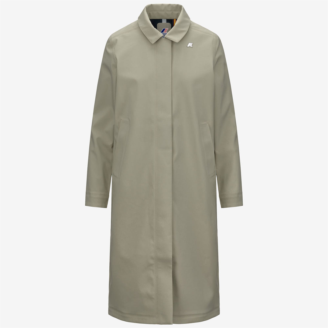 Chaqueta impermeable de longitud media para mujer de Green Oak 01