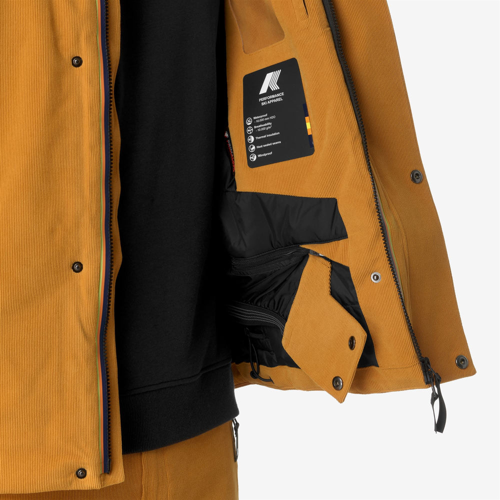 Yellow Men's Waterproof Ski Jacket with PrimaLoft Insulation 02