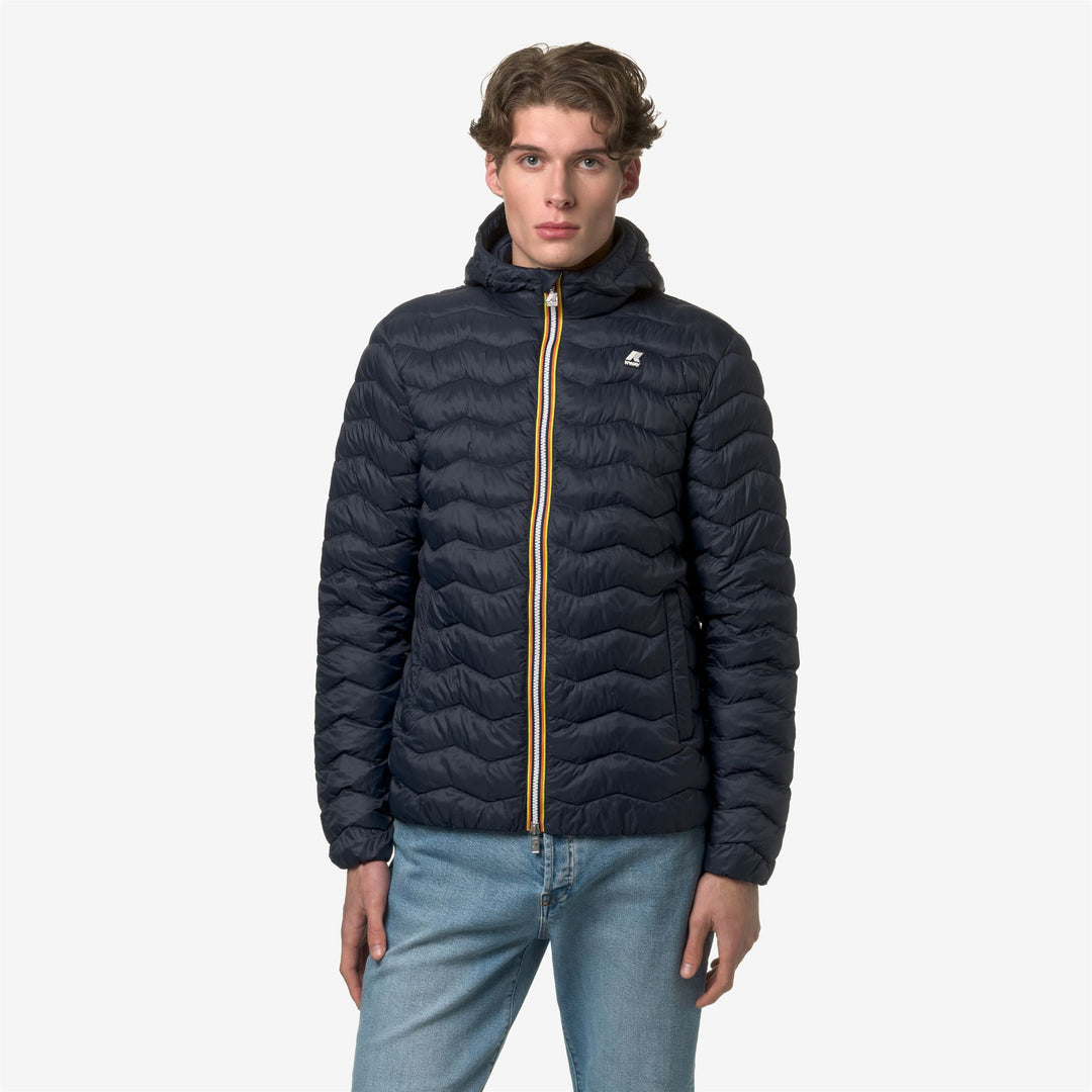 Blue Men's Eco-Friendly Quilted City Jacket with Thermore Padding 01