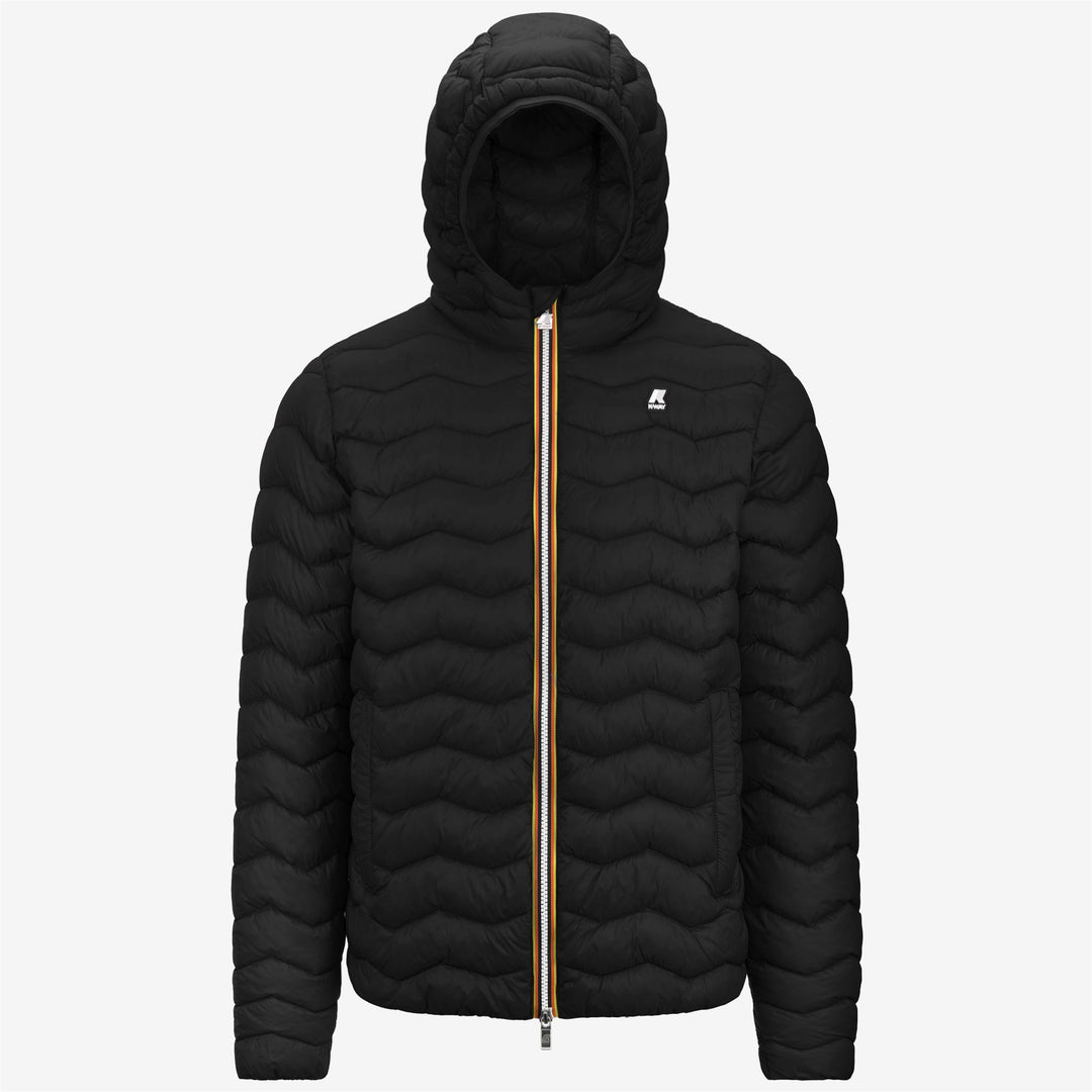 Black Grey Men's Eco-Friendly Quilted City Jacket 01