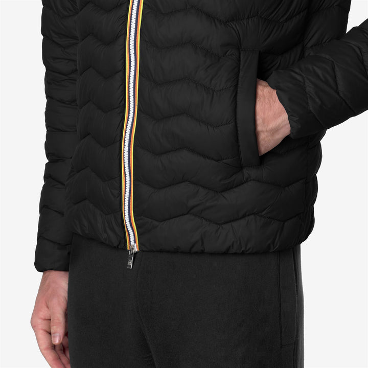 Black Grey Men's Eco-Friendly Quilted City Jacket 4