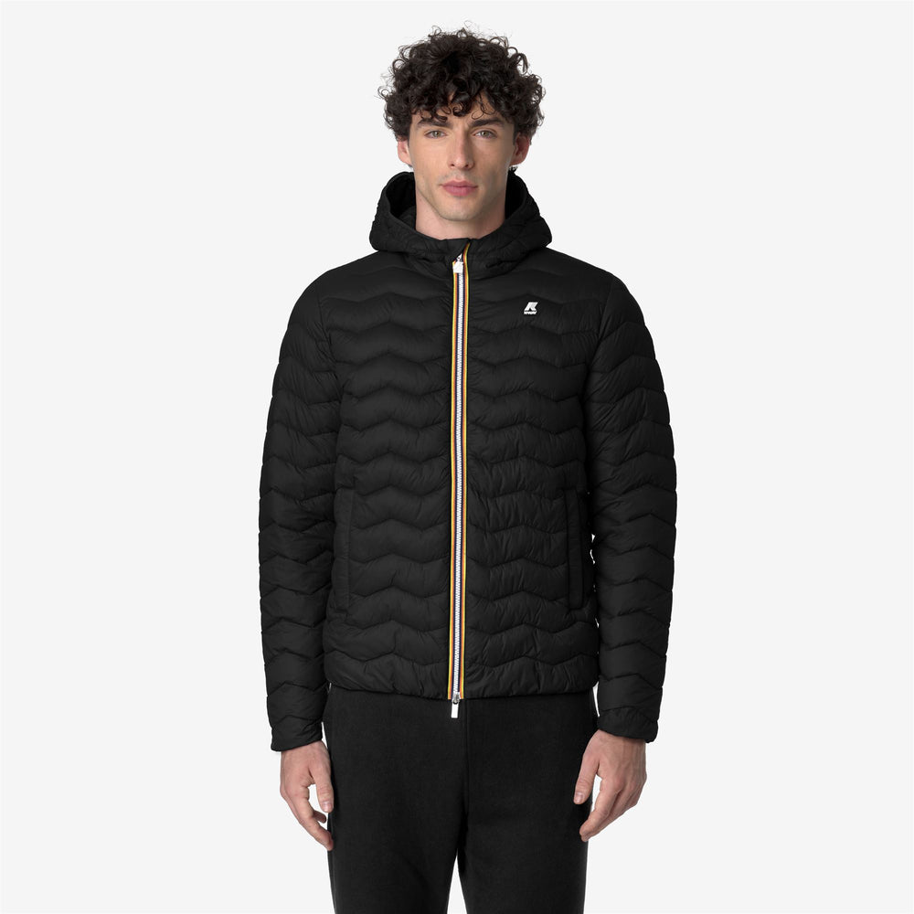 Black Grey Men's Eco-Friendly Quilted City Jacket 02
