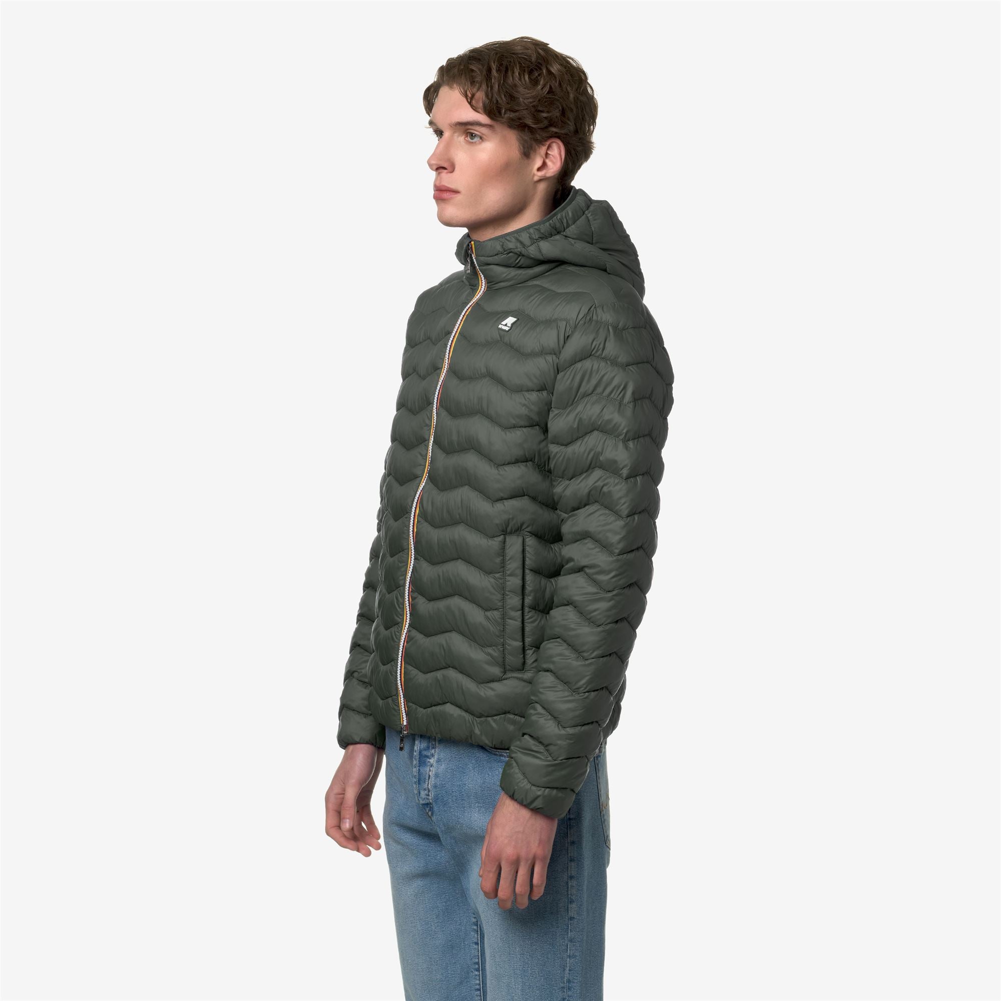 Jackets Man JACK QUILTED WARM Short GREEN BLACKISH
