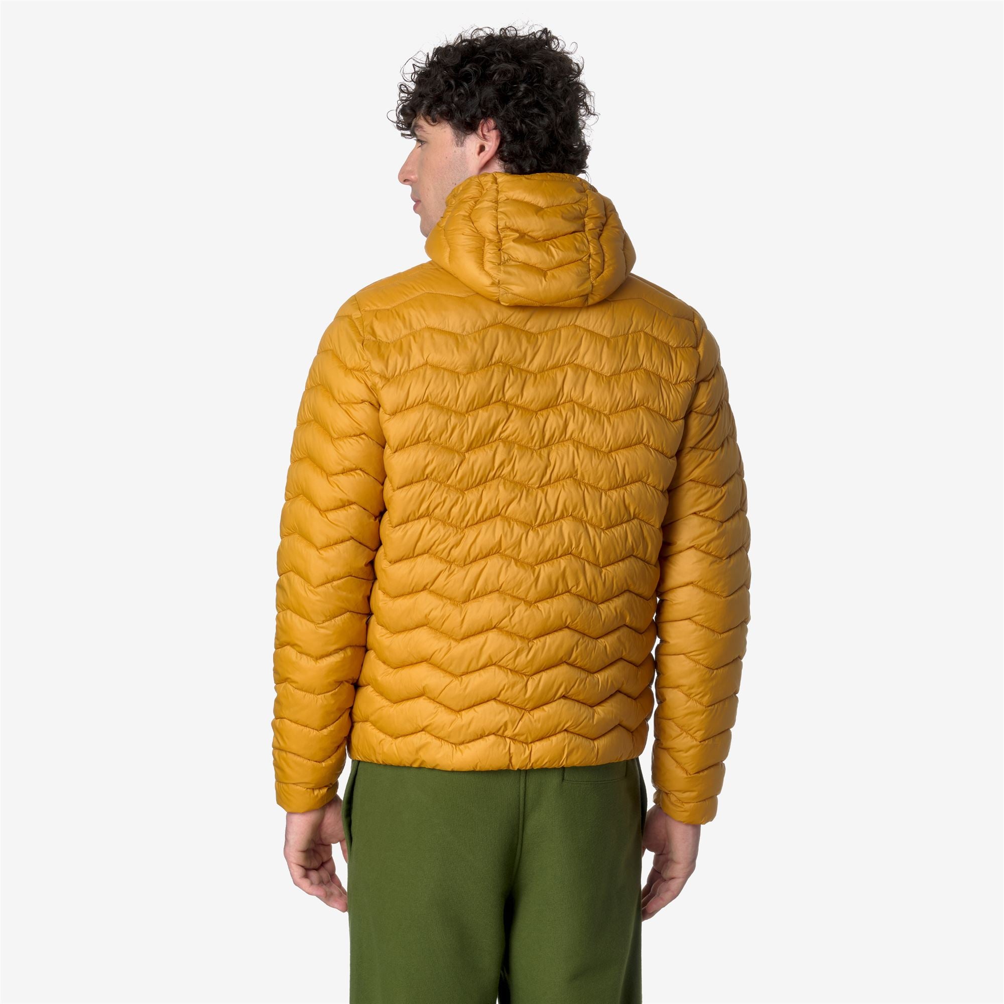 新品半額以下【K-WAY】JACK QUILTED WARM / YEL /L Jackets Man JACK QUILTED WARM Short YELLOW INCA
