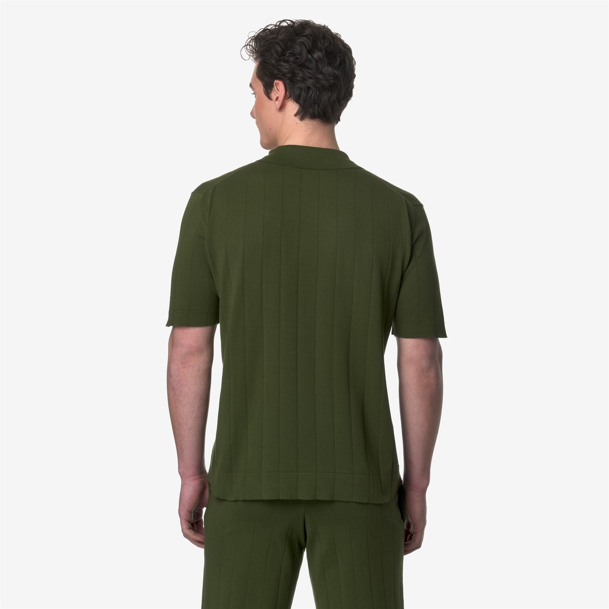 Knitwear_UNISEX_PLEYNEL KNITTED_Polo_GREEN SPHAGNUM - Commercial 6