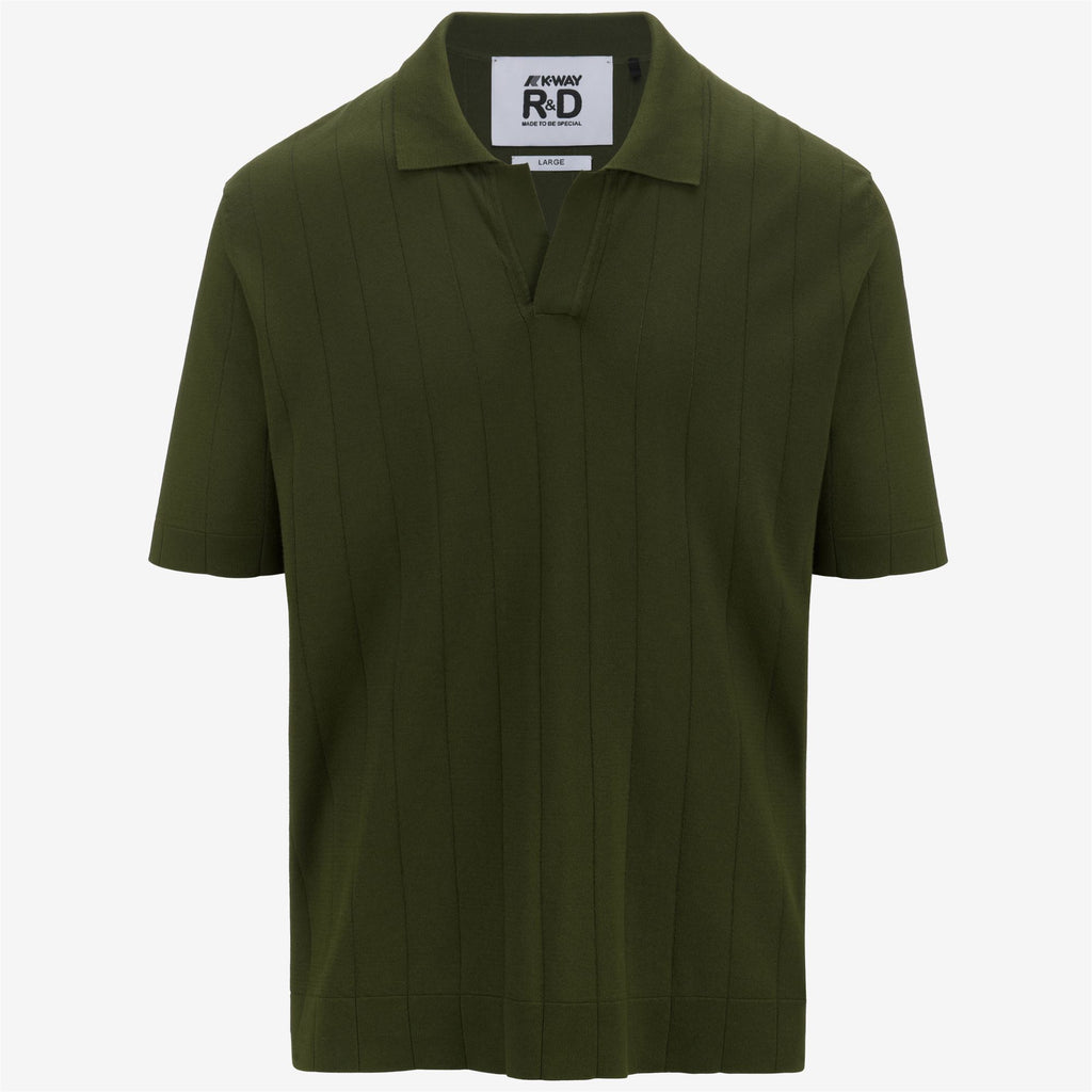 Knitwear_UNISEX_PLEYNEL KNITTED_Polo_GREEN SPHAGNUM - Commercial 1
