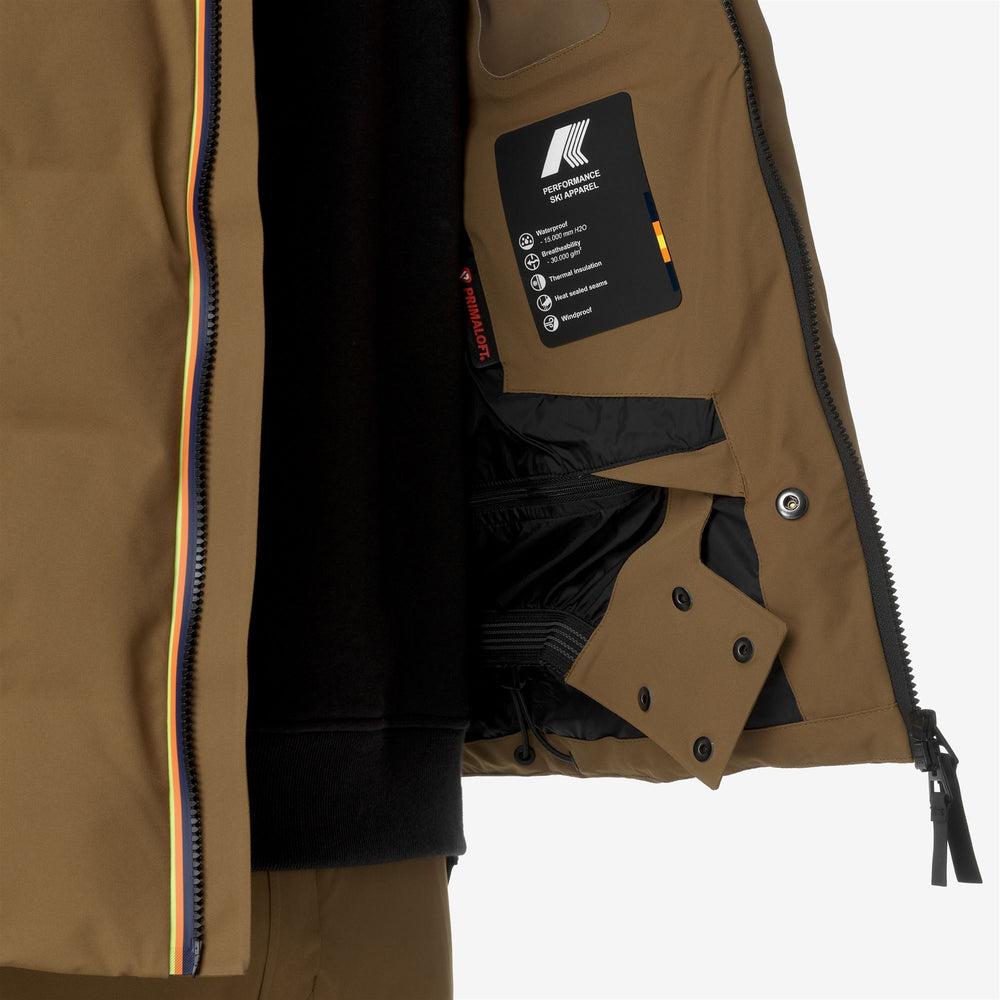 Brown Men's Waterproof Ski Jacket with PrimaLoft Insulation 02