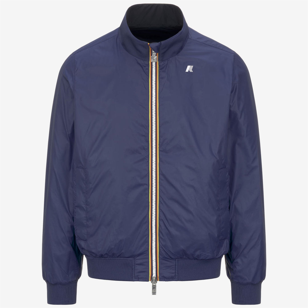 Deep Blue Men's Reversible Short Bomber Jacket for Variable Weather main