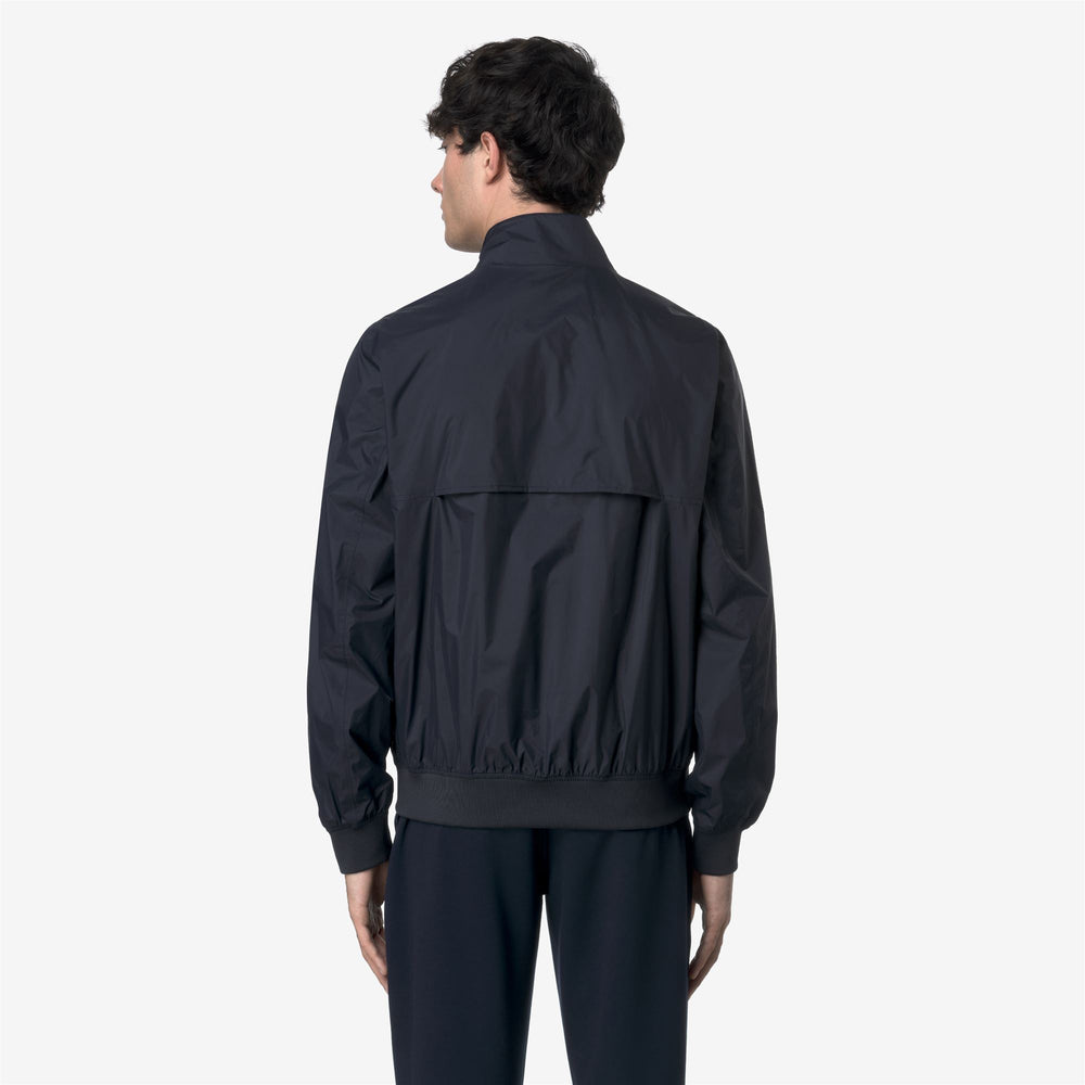 Chaqueta bomber corta reversible para hombre en azul profundo 02