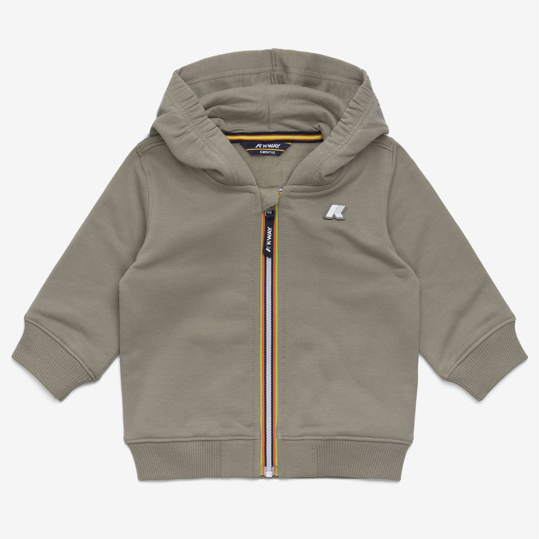 Completo unisex verde per bambini, pantaloni e maglione per autunno/inverno main