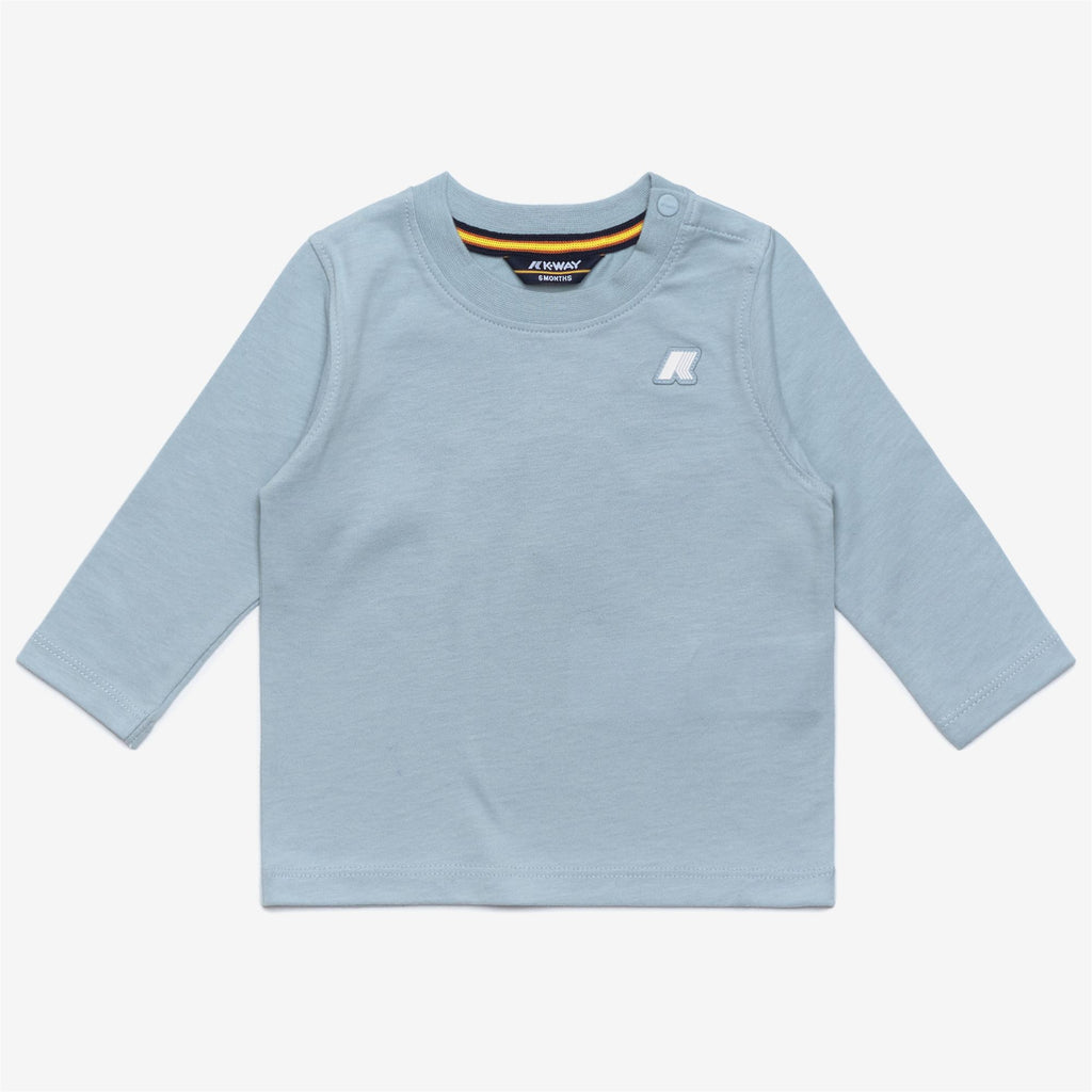 T-Shirts & Top_KID UNISEX_E. ELMETTE JERSEY PEACH_T-Shirt_Blue Avio - Commercial 1