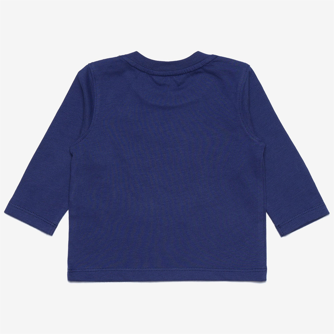 T-shirt unisex in cotone color cobalto intenso per bambini, per autunno e inverno main