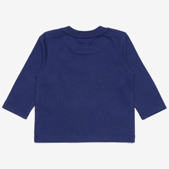 T-shirt unisex in cotone color cobalto intenso per bambini, per autunno e inverno 2