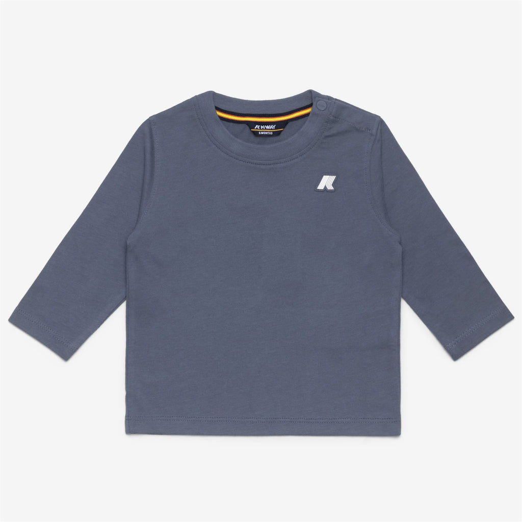 T-Shirts & Top_KID UNISEX_E. ELMETTE JERSEY PEACH_T-Shirt_Grey Blue Avio - Commercial 1