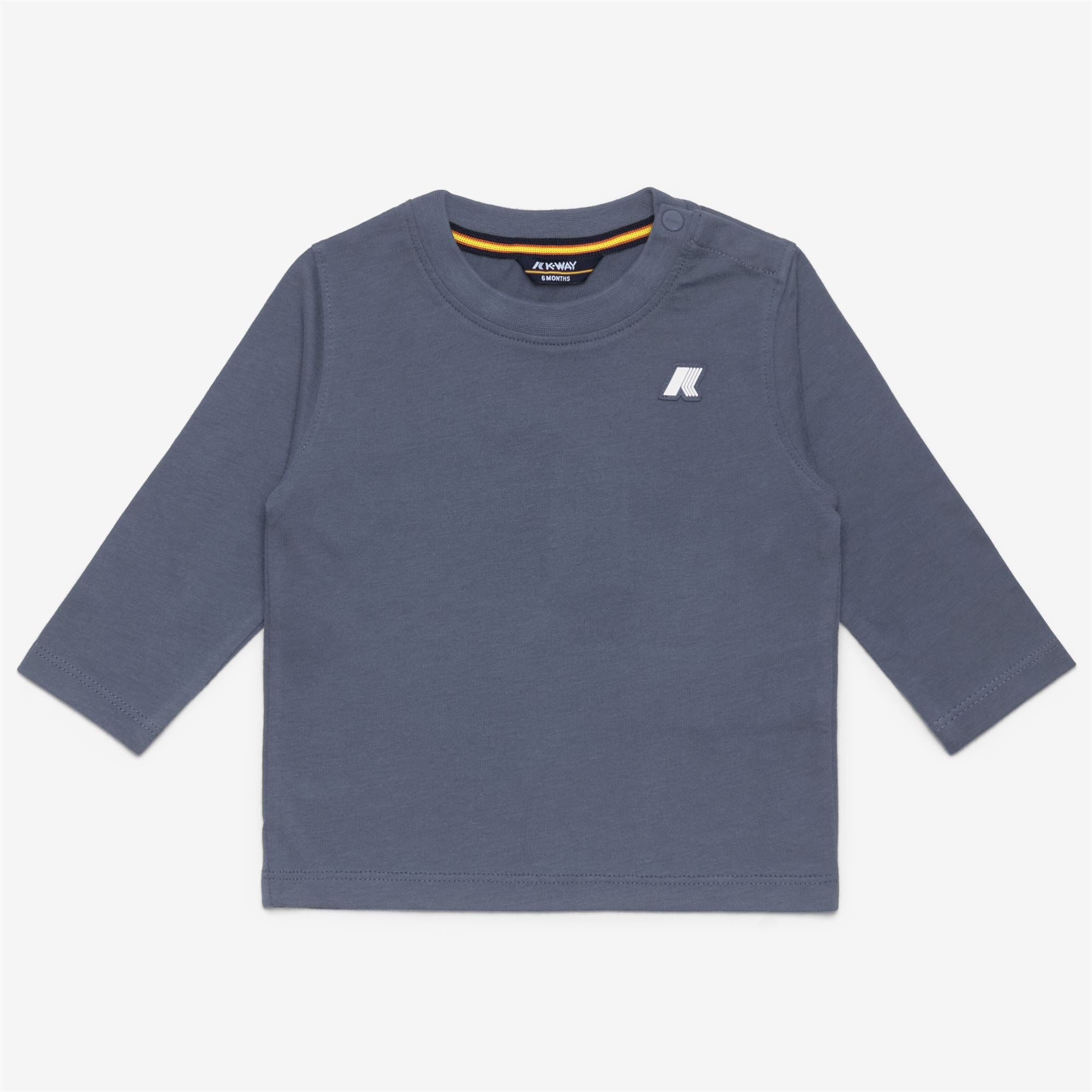 T-Shirts & Top_KID UNISEX_E. ELMETTE JERSEY PEACH_T-Shirt_Grey Blue Avio - Commercial 1