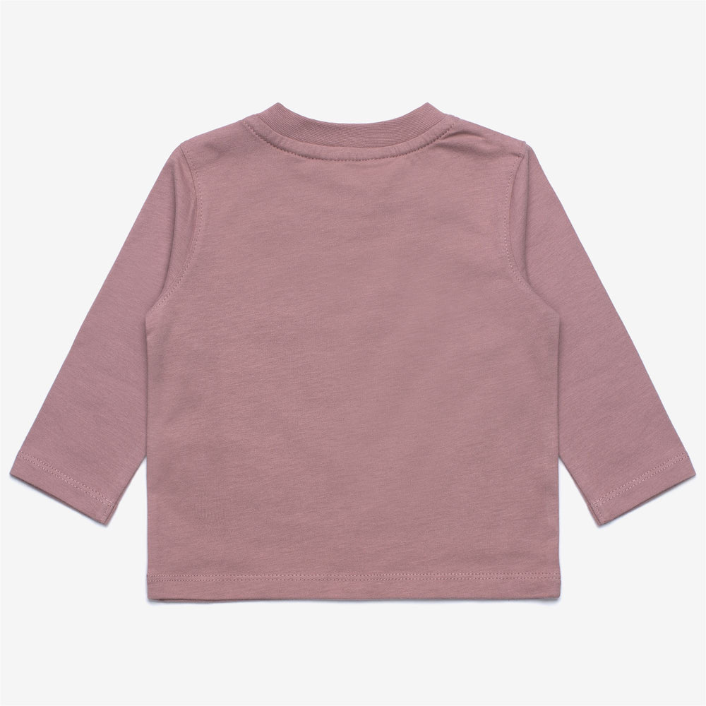 T-shirt unisex rosa in cotone per bambini, per autunno e inverno 02