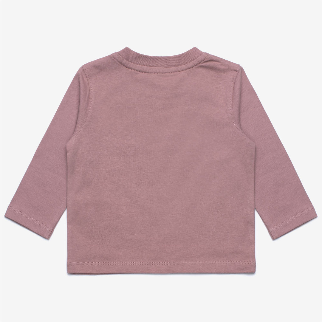 T-shirt unisex rosa in cotone per bambini, per autunno e inverno main